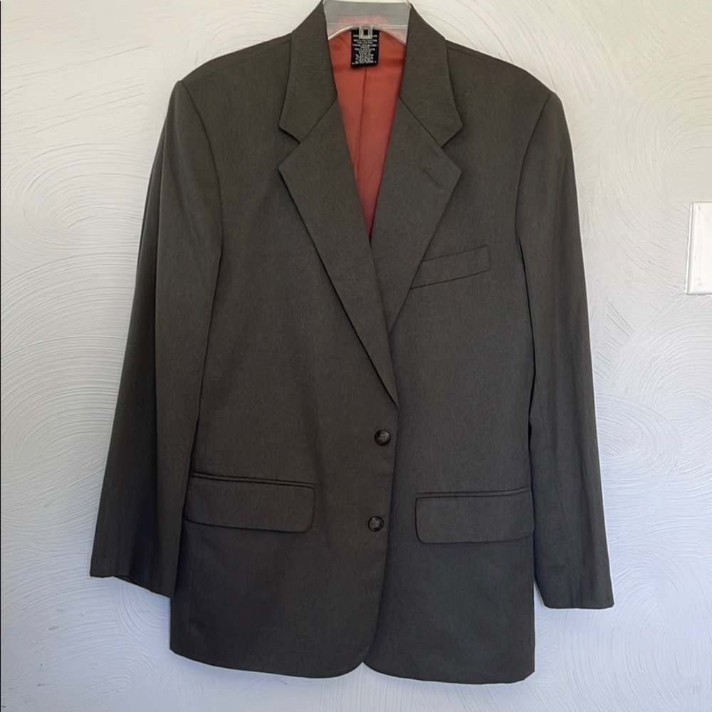 Olive silky polyester Claiborne sport coat